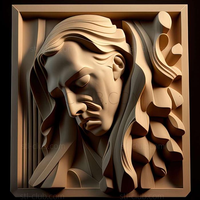 3D мадэль Эдвард Стейхен, американский художник. (STL)